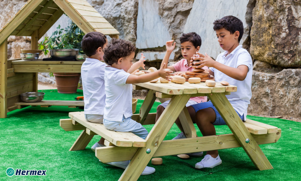 Patio Escolar - Mesa picnic